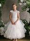 Teter Warm Girl's Communion Off White Lace Tulle Dress: Serena Dress