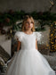 Teter Warm Girl's Communion Off White Lace Tulle Dress: Audrey Dress