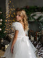 Teter Warm Girl's Communion Off White Lace Tulle Dress: Audrey Dress