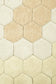 Lorena Canals Washable rug Round Honeycomb Golden