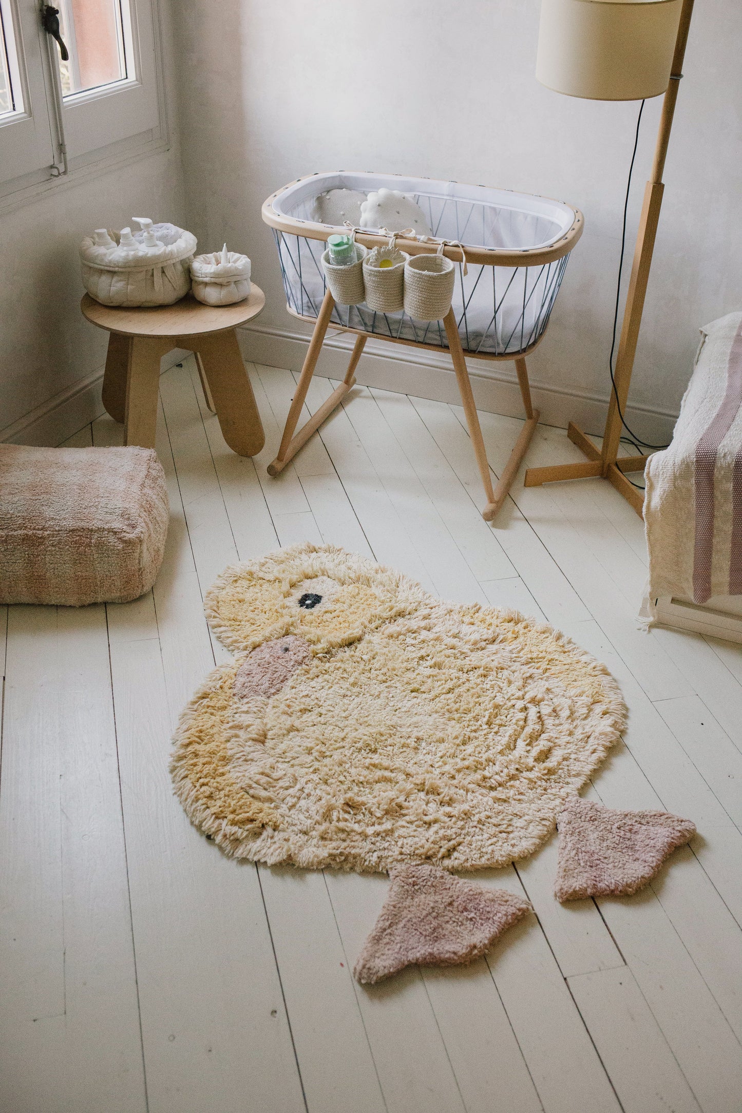 Lorena Canals Ducky Washable Cotton Rug – Yellow&White Children's Area Rug(New Product!)