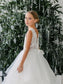 Teter Warm Girl's Communion Dress Off White Lace Tulle - Naomi  (All Sizes)
