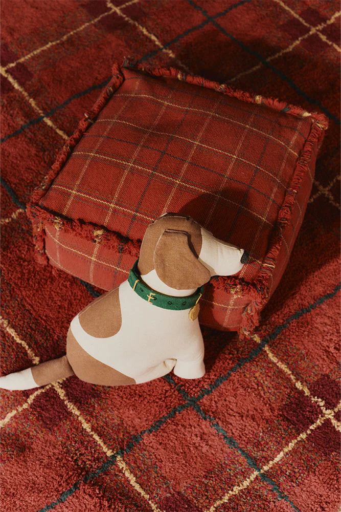 Lorena Canals HANDLOOM PUFF MAPPLE RED