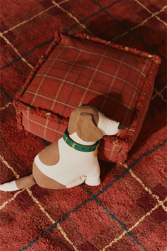 Lorena Canals HANDLOOM PUFF MAPPLE RED