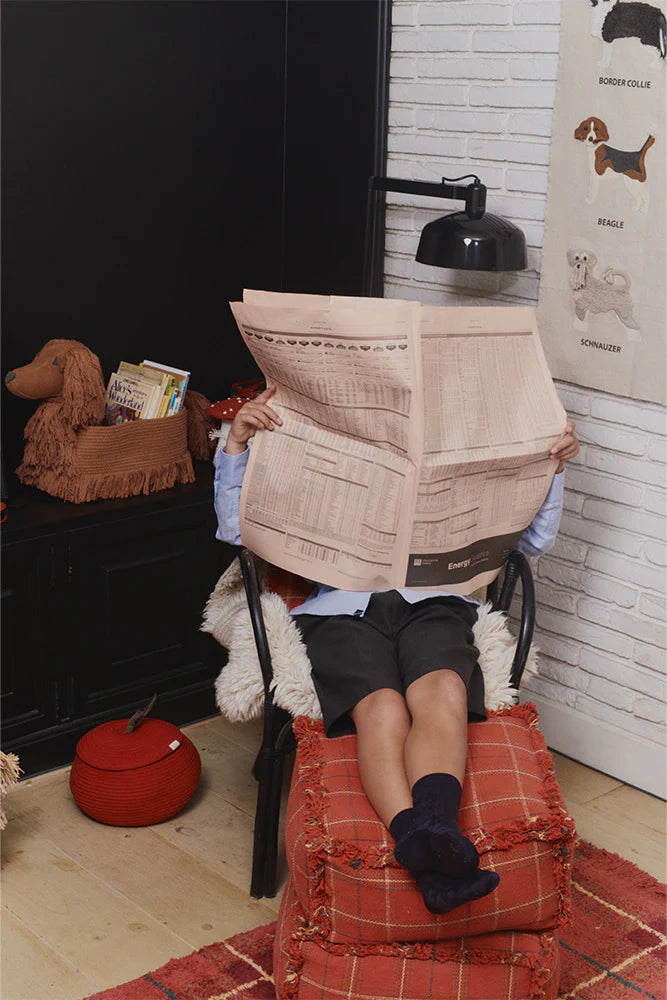 Lorena Canals HANDLOOM PUFF MAPPLE RED