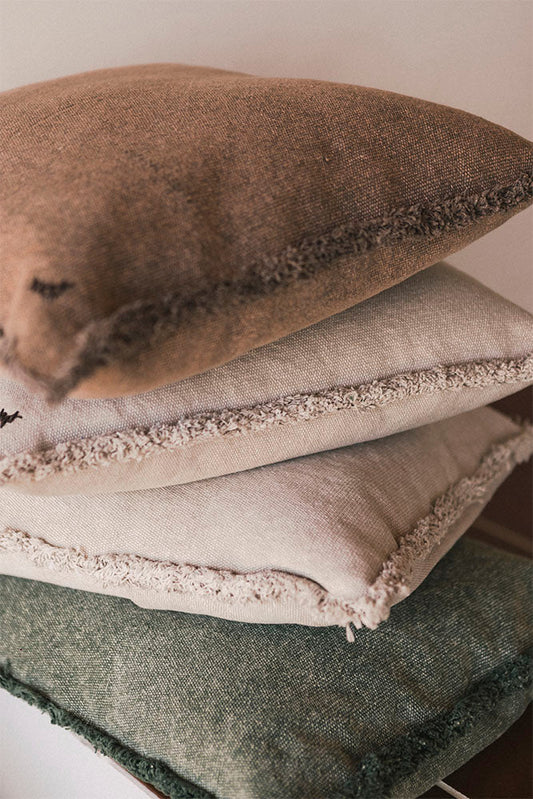 Lorena Canals STONEWASHED RECTANGULAR CUSHION SOIL BROWN