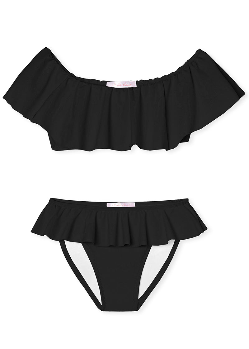 Black Ruffle Bikini for Girls