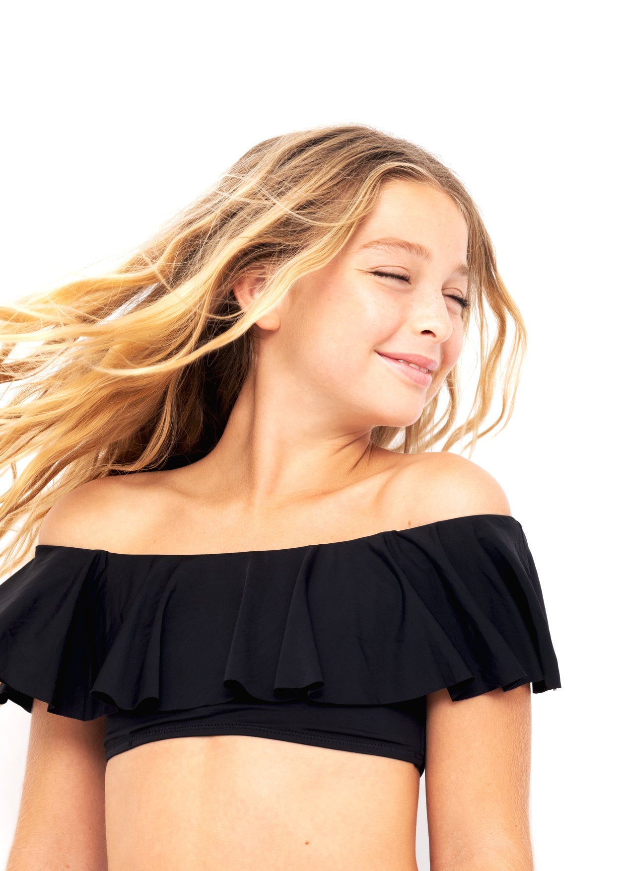 Black Ruffle Bikini for Girls
