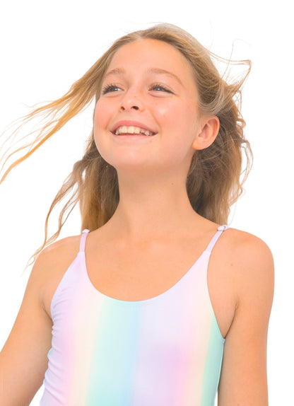 Rainbow Adjustable Straps Swimsuit