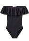 Black Ruffle Swimsuit