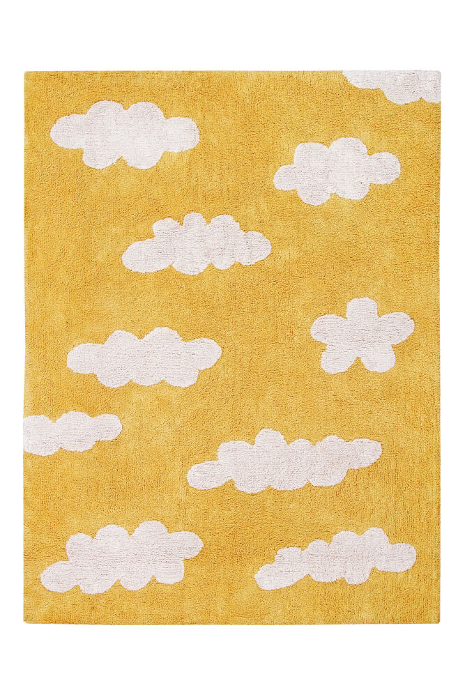 Lorena Canals Washable Rug Clouds Mustard