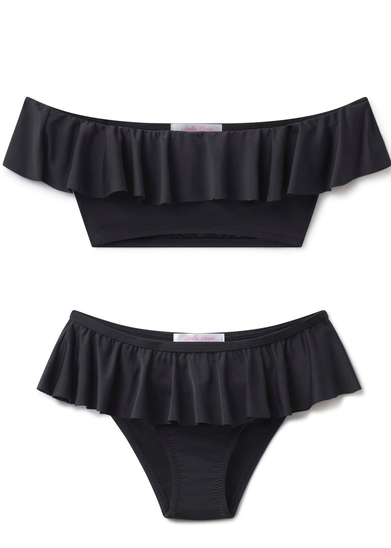 Black Ruffle Bikini for Girls