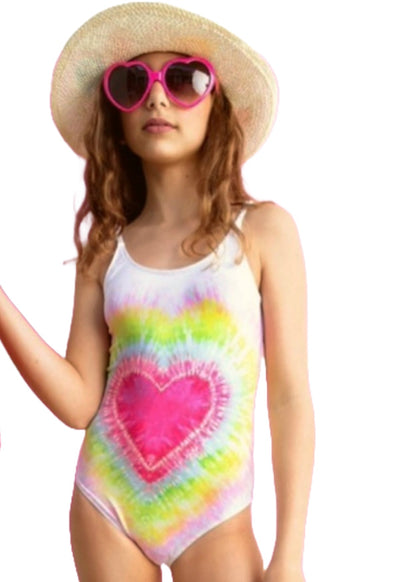 Tie Dye Heart Swimsuit