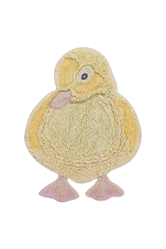 Lorena Canals Ducky Washable Cotton Rug – Yellow&White Children's Area Rug(New Product!)