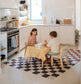 Lorena Canals WASHABLE RUG KITCHEN TILES DARK GREY  (Various Sizes)