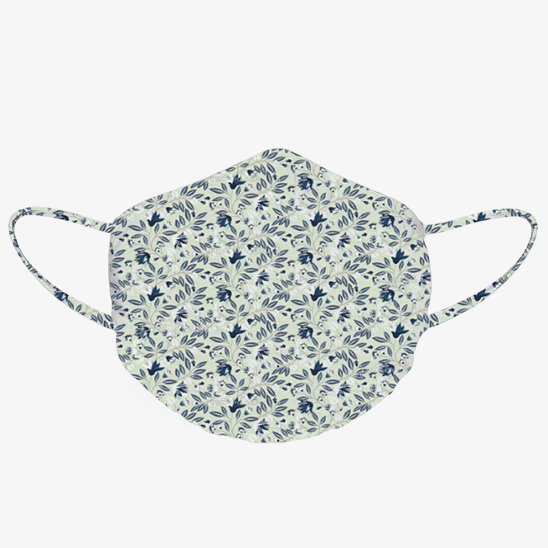 Washable Face Mask with Antimicrobial Protection - Traditional Floral
