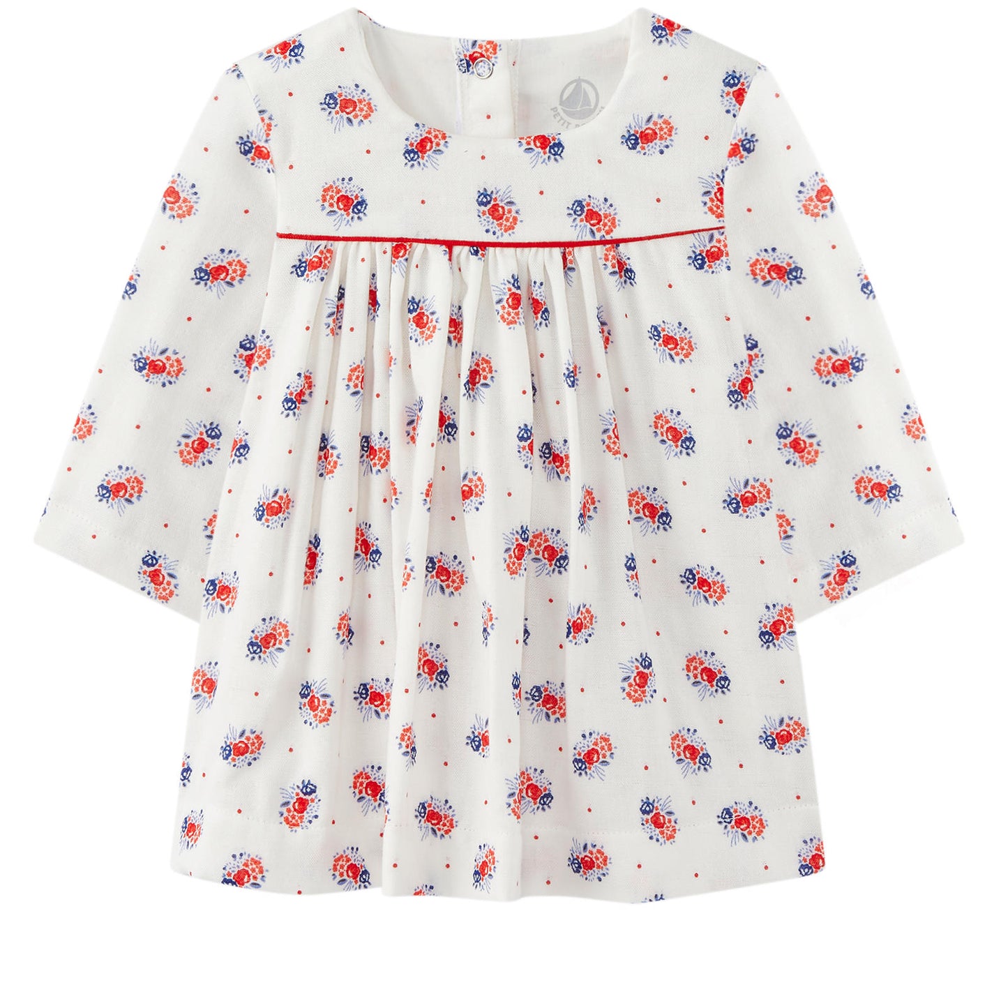 Petit Bateau: Floral Print Dress Long Sleeve (12m)