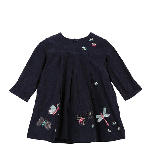Catimini Embroidered Corduroy Embroidery Dress (12m, 18m)