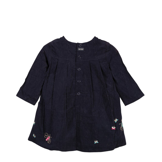 Catimini Embroidered Corduroy Embroidery Dress (12m, 18m)