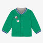 Catimini Baby Boy Green Striped Reversible Jacket (Size 6m, 9m, 12m)