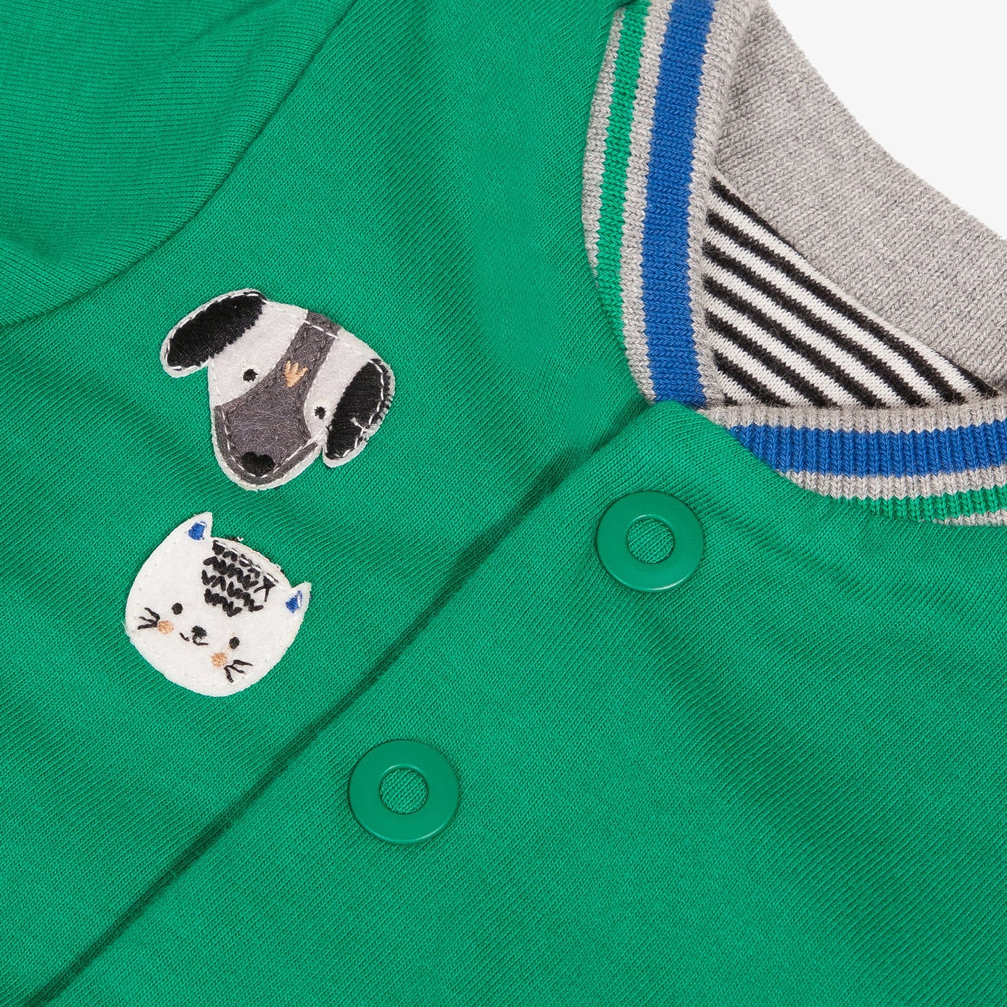 Catimini Baby Boy Green Striped Reversible Jacket (Size 6m, 9m, 12m)