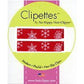 Clipettes Flakes Ribbon Print Pairs  Red Flakes