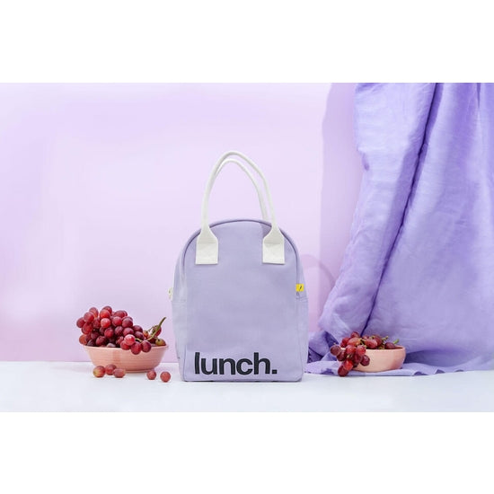 Fluf Zipper Lunch Bag - Lavender