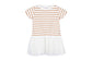 Petit Bateau Baby Girl SS Striped Top Dress with Tulle