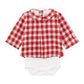 Petit Bateau Baby Checkered Shirt Bodysuit