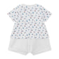 Petit Bateau Baby Boy Printed Top with Attached Shorts  (Size 1m)