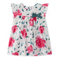 Petit Bateau Baby Girl Short Sleeve Floral Dress (3m, 6m, 18m)