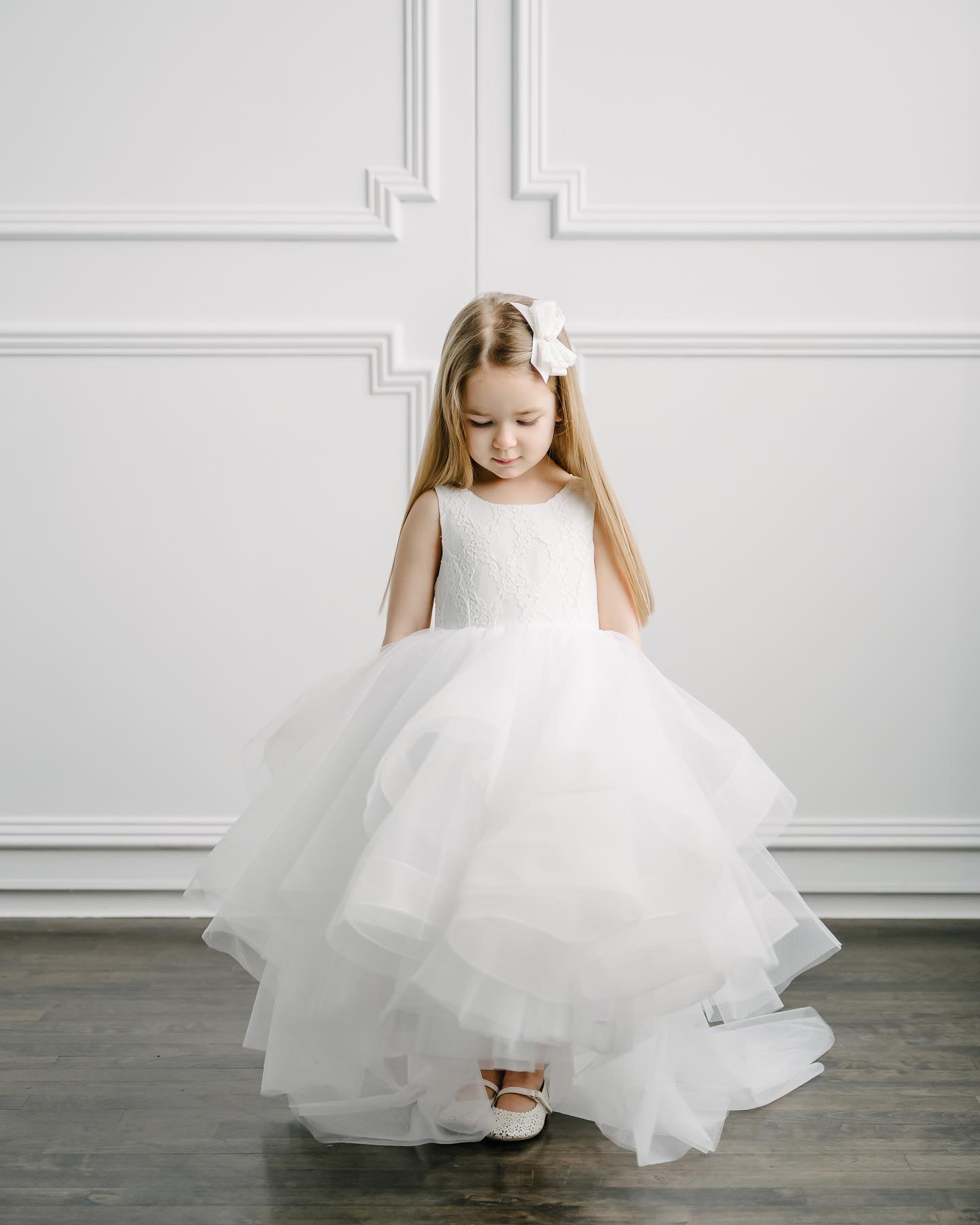 Teter Warm Cascading Ruffled Flower Girl Dress (Size 2, 3, 4)