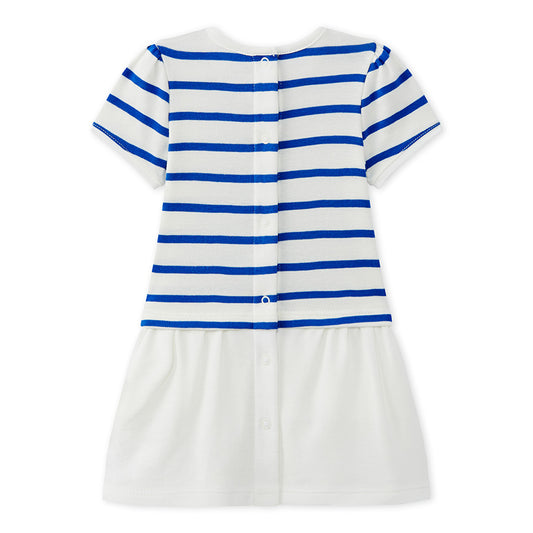 Petit Bateau Short Sleeve Striped Top Dress with Tulle Skirt (12m, 18m, 24m, 36m, 3Y, 4Y, 5Y, 6Y, 10Y, 12Y)
