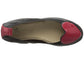 Yosi Samra Ballet Flat in Black and Garnet Red (Size 11)