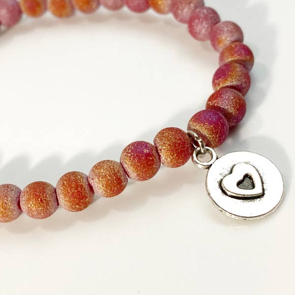 Love You Valentine Stone Beads Bracelets