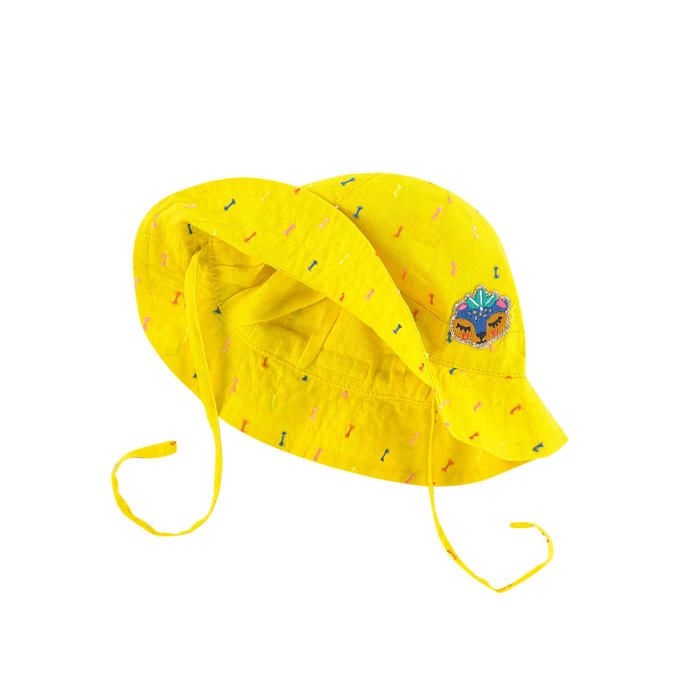 Catimini Baby Girl's Yellow Embroidered Hat