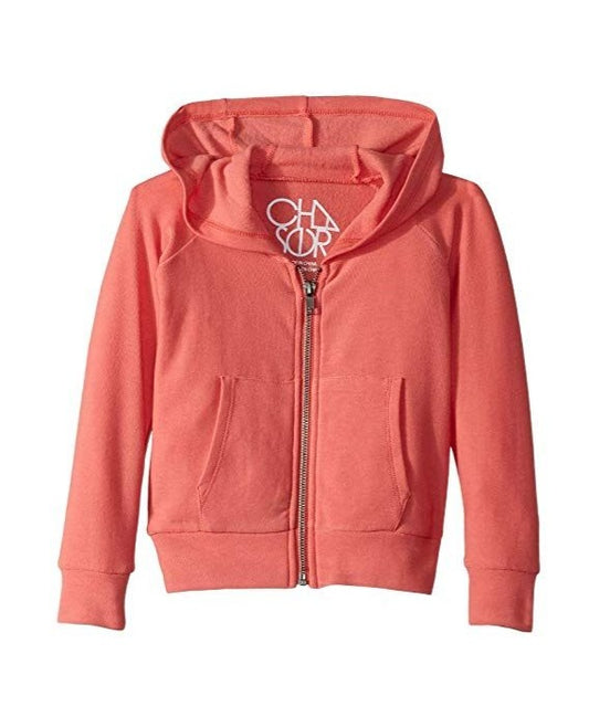 Chaser Girls Cozy Knit Long Sleeve Hoodie in Sunset (Size 2, 4)