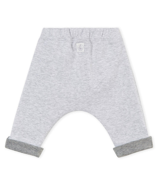 Petit Bateau Baby's Lined Soft Cotton Pants in Grey (3m)