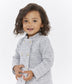 Petit Bateau Baby Girl Grey Cardigan with Gold Buttons (Size 3m)