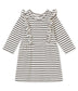 Petit Bateau Baby Girl Long Sleeve Striped Dress with Ruffles (3m, 6m, 24m, 36m)