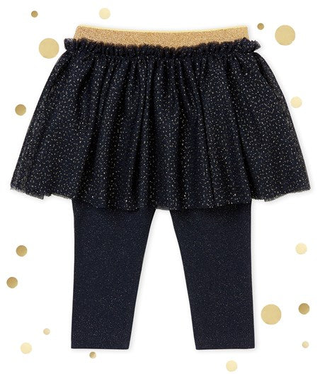 Petit Bateau Baby Girl Leggings with Tulle Skirt (24m)