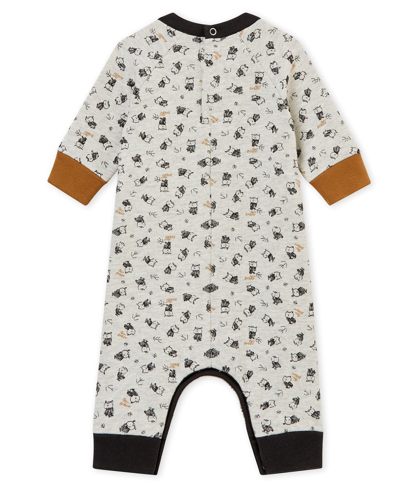 Petit Bateau Baby Boy Owl Print Romper (3m, 24m)