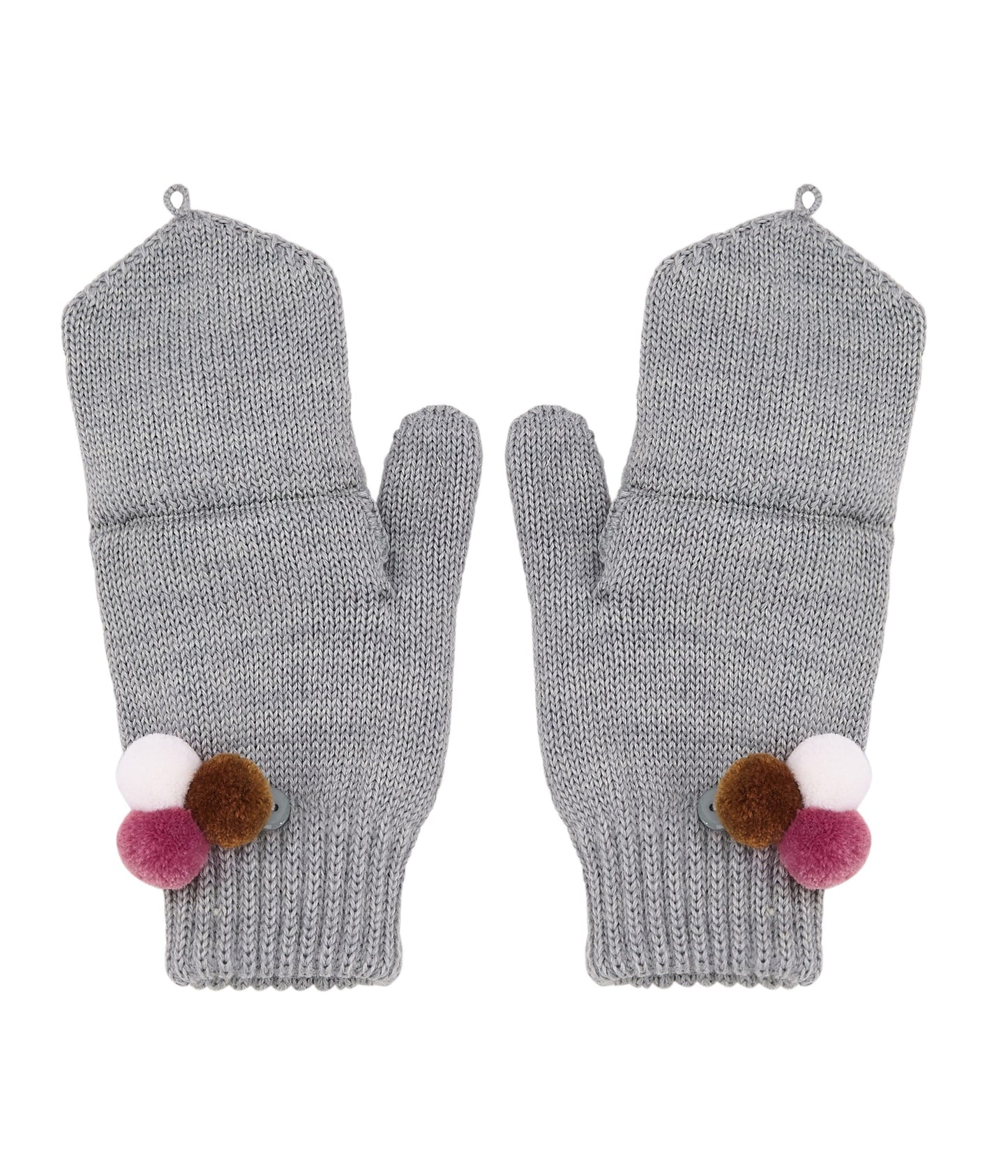 Petit Bateau Girl's Pompom Gloves (Size 3/4, 6/8)