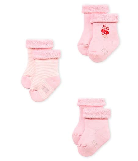 Petit Bateau Baby Girl Socks - Pack of 3 (NB-3m)