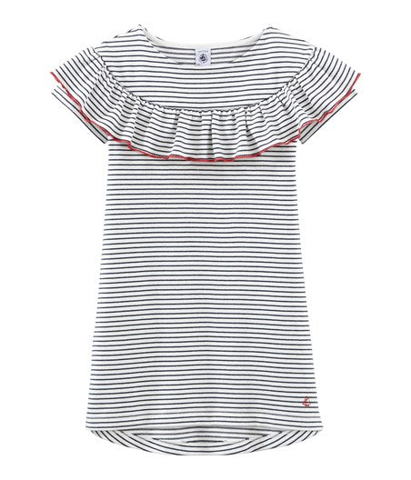 Petit Bateau Girl's Stripe Dress (Size 3, 4)