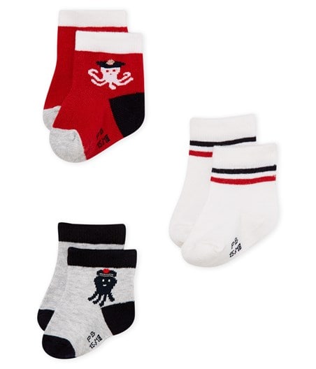 Petit Bateau Baby Socks - Pack of 3 (NB-3m)