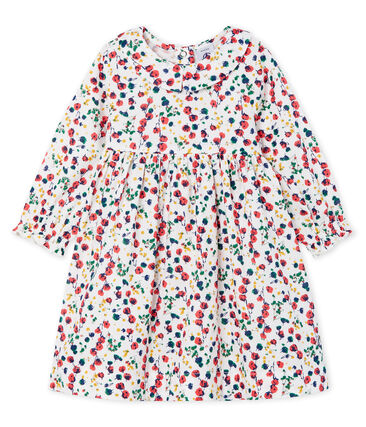 Petit Bateau Baby Girls' Long-Sleeved Floral Dress (6m, 12m, 18m)