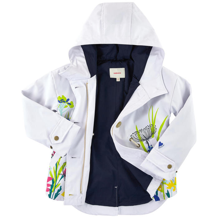 Catimini Girl's Raincoat with Plant Print (Size 5, 6)