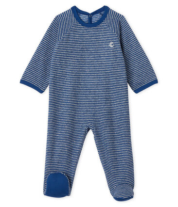 Petit Bateau Baby Boys' Footie in Extra Warm Brushed Terry (3m, 6m, 9m)