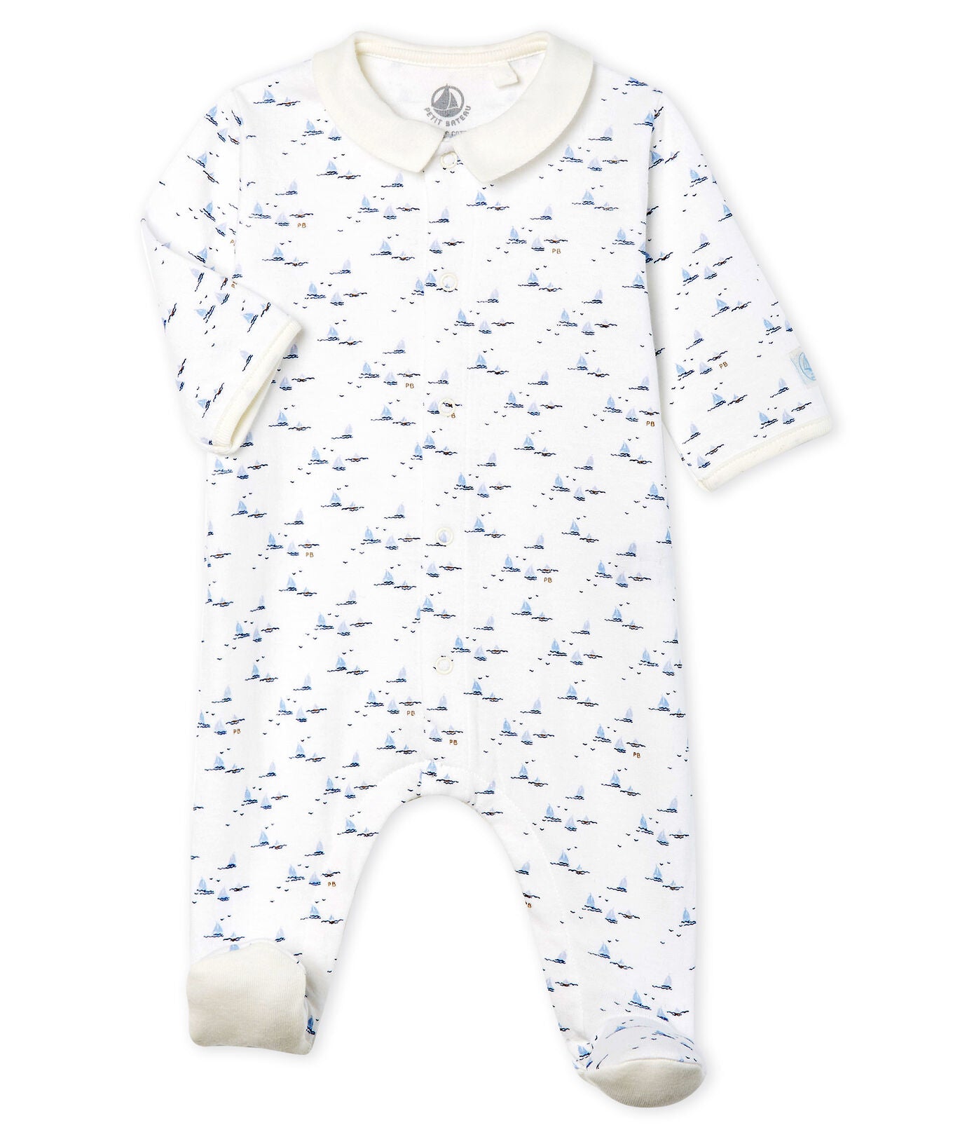 Petit Bateau Baby Boy Tube Knit Footie (9m)